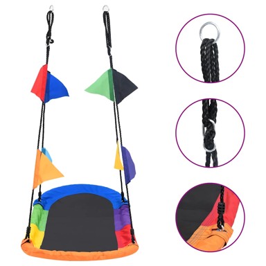 Ljuljačka gnijezdo sa zastavicama 165 x 70 cm