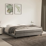 Madrac s oprugama svjetlosivi 160x220x20 cm baršunasti