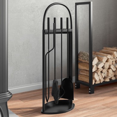5-dijelni set alata za kamin, 23 x 15 x 66 cm, čelični