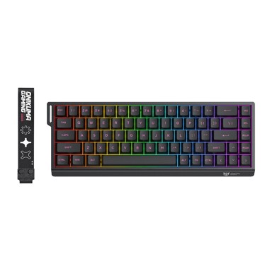 ONIKUMA Gaming tipkovnica MT603, mehanička, Bluetooth, 2.4 GHz, USB-C, ARGB, EN, crna