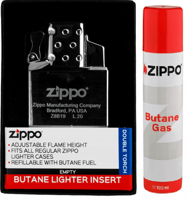 ZIPPO Uložak 1 jet uložak za žarenje + zippo plin 100 ml pribor