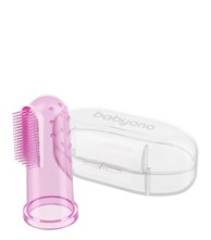 BABYONO Četkica za desni na prst roza