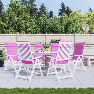 Jastuci za stolicu s visokim naslonom, 6 kom, tkanina, ružičasti