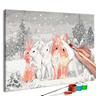 Slika za samostalno slikanje Winter Bunnies 60x40