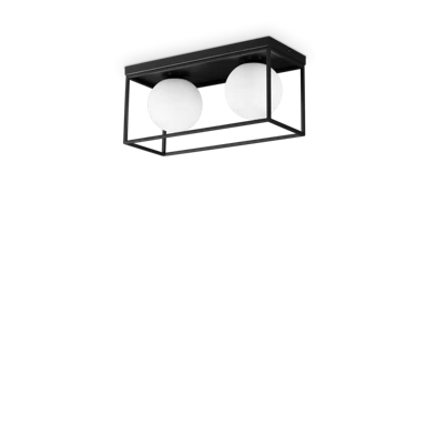 IDEAL LUX Stropna svjetiljka Lingotto ID304137, PL2, E14, crna