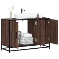 Kupaonski ormarić za umivaonik boja hrasta 90x33x60 cm drveni