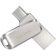 SANDISK USB Stick Ultra Dual Drive Luxe Type-C, srebrni, 256GB, USB 3.1