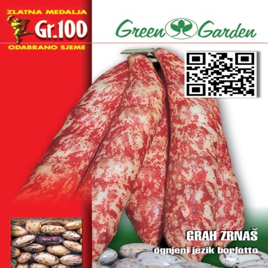 GREEN GARDEN Sjeme povrća grah zrnaš visoki trešnjevac 100g