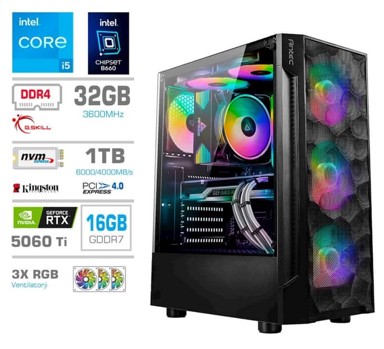 PCX Stolno računalo Exton / Intel Core i5-14400KF, 32 GB RAM, 1 TB SSD