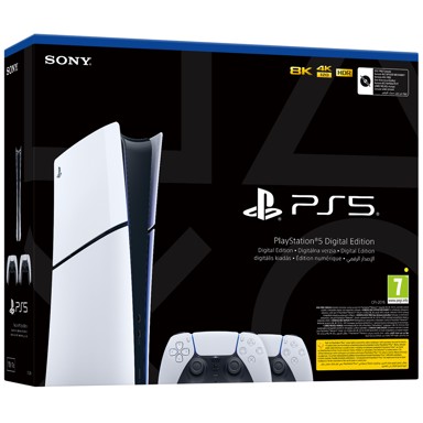 SONY PlayStation 5 Slim Digital Edition igraća konzola, D Chassis + DualSense bežični kontroler