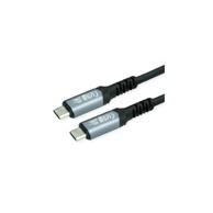 ROLINE VALUE Kabel, USB4 Gen3x2, s Emark, C–C, M/M, 240W, 1,0 m, crni