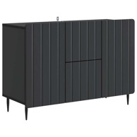 Komoda uz krevet s ladicama, dimenzije 89 x 34,5 x 62 cm, konstruirano drvo, crna