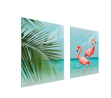TMK Staklena zaštita za štednjak ili ploču za kuhanje 85x52, flamingo