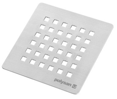 POLYSAN Flexia kvadratni pokrov sifona, polirani čelik, mat