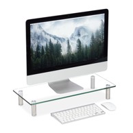 NORTHIX Stakleni stalak za monitor s okretnim nogama