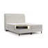 MAISON DE RÊVE Boxspring krevet Melba 140x200 cm s podnicom i prostorom za pohranu, svijetlo sivi
