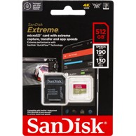 SANDISK microSDXC 512GB Extreme A2 C10 V30 UHS-I U3