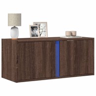 Zidni TV ormarić LED smeđa boja hrasta 80x31x35 cm