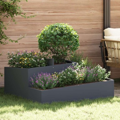 Tegle & planters, plastika, metalna tegla, velika, antracit