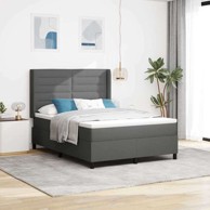 Box Spring krevet, sivi, 140 x 200 cm