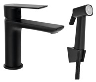 SAPHO AQUALINE Miješalica za umivaonik s bideom, stojeća, mjed, 158 mm, mat crna