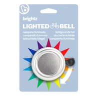 BRIGHTZ Zvono za bicikl s LED svjetlom, srebrna