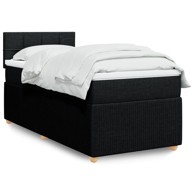 Box spring krevet s madracem crni 80 x 200 cm od tkanine