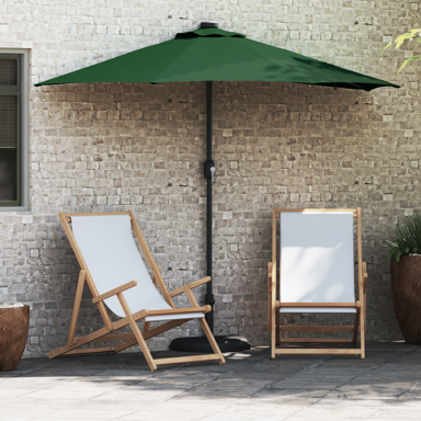 Vrtni suncobran 294 x 150 x 223 cm tkanina, zelena