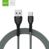 GOLF Kabel USB-C tekstilni, 1 m, 3 A, siva