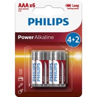 PHILIPS Baterije AAA, 6 kom
