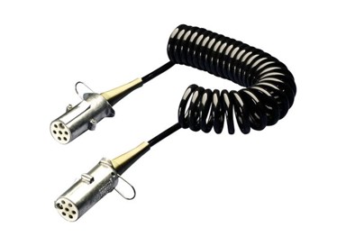 KAMAR Spiralni kabel struje za kamion/prikolicu aluminijski 24V, 7 PIN, S, E1254