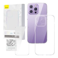 BASEUS Maskica prozirna i zaštita kaljeno staklo Corning za iPhone 14 Pro Max