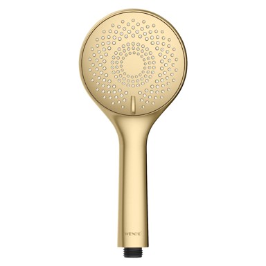WENKO Plastična ekonomična tuš glava mat zlatna ø 11 cm Watersaving System
