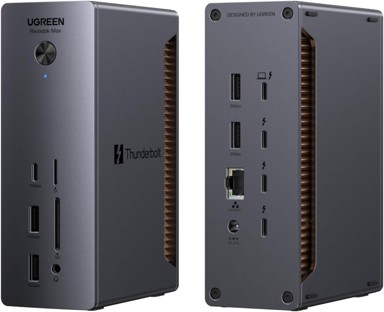 UGREEN Priključna stanica Revodok Max 2131, Thunderbolt 5, 120 Gbps, 3 x TBT5, 8K, 140 W punjenje, 2.5 Gbps Ethernet, SD, AUX, B0DCNLTPDZ