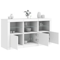 Komoda s LED svjetlima bijela 123 x 37 x 67 cm