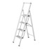 WENKO Bijele sklopive ljestveo Ladder, visina 153 cm