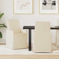 Blagovaonske stolice, 57 x 67 x 98 cm, laneno platno, bež, 2 kom