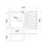 METALAC Sudoper standardni XGRANIT XQUADRO PLUS, crni