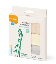 BABYONO Ručnik za pranje bambus, 3 kom, bež