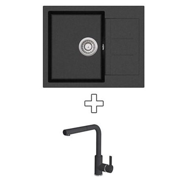 AQUASANITA Set sudoper + slavina Tesa SQT102-W + C02