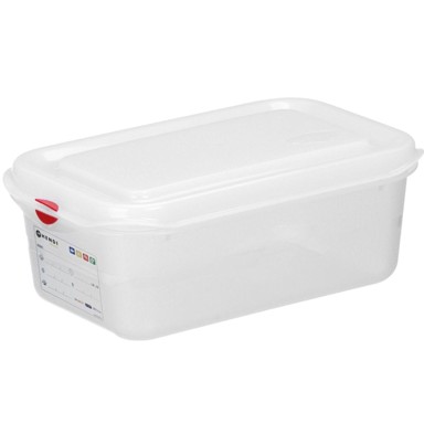 HENDI Posuda za hranu GN 1/4 s etiketom i poklopcem 2,8 l 265 x 162 x 100 mm