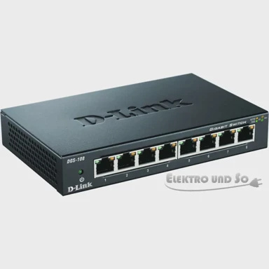 D-LINK Switch DGS-108, 8xGigabit, neupravljani, QoS, metalno kućište