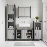 Set kupaonskih ormarića 4 kom. 40 x 36 x 181 cm, siva sonoma