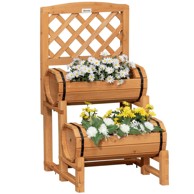 HOMESTAR Povišeni vrtni krevet 3-slojni 120x80x64 cm, bijeli