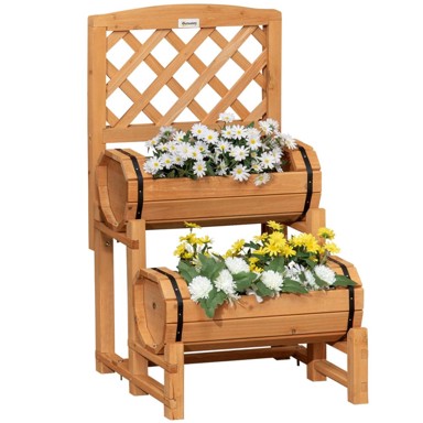 HOMESTAR Povišeni vrtni krevet 3-slojni 120x80x64 cm, bijeli