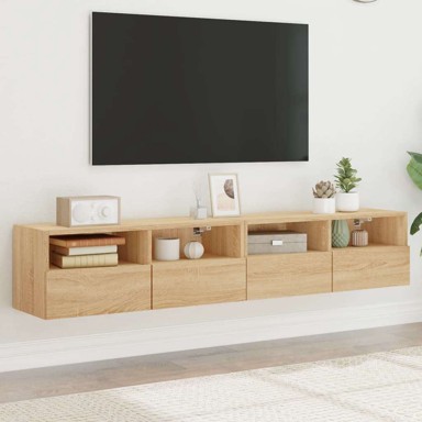 Zidni TV ormarići 2 kom, 80 x 30 x 30 cm, drvo, sonoma hrast