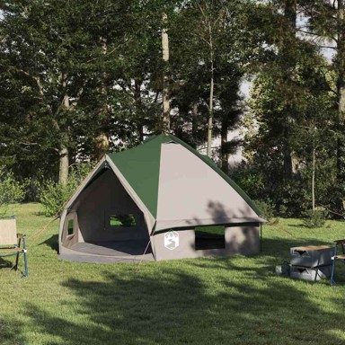 Teepee šator s krovom 490 x 410 x 210 cm, zelena/bijela
