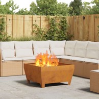 Posuda za vatru 80x80x43 cm čelična, bakrena