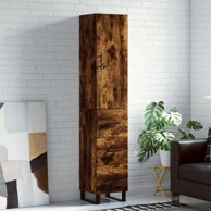 Visoka komoda dimljeni hrast4 5x34x180cm konstruiranog drva , ladice