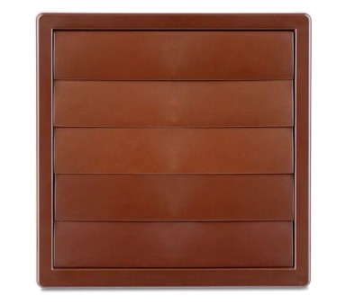 AIRROXY Ventilacijska rešetka s gravitacijskim zatvaračem RX 02-309, 170 x 170 mm, FI 100, smeđa